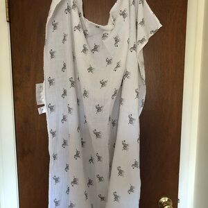 Amazing Baby Zebra Print White Muslin Swaddling Blanket Breathable Cotton